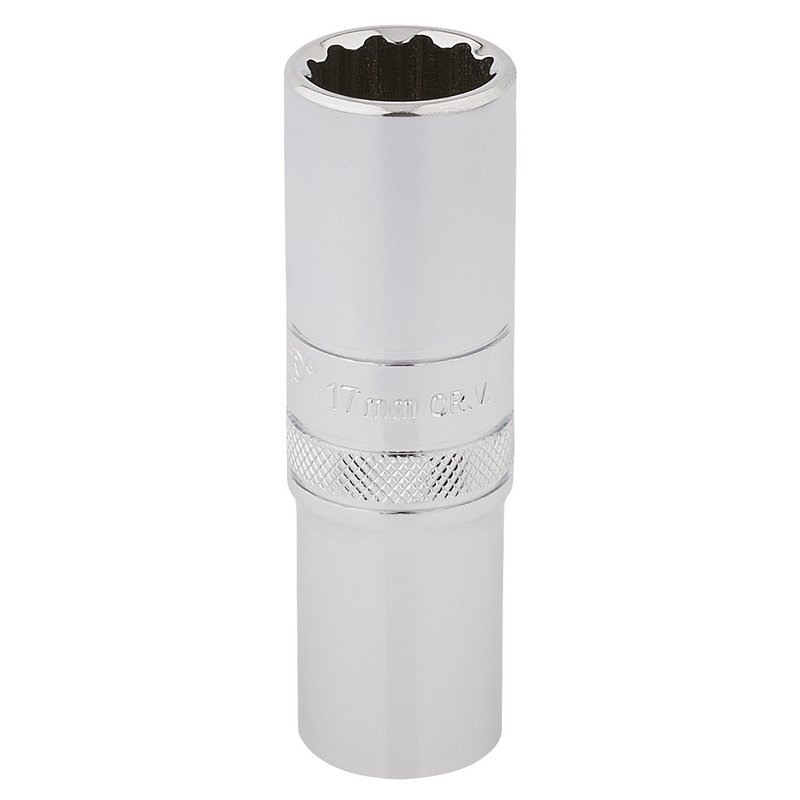 Draper Expert HI-TORQ® 12 Point Deep Socket, 1/2" Sq. Dr., 17mm