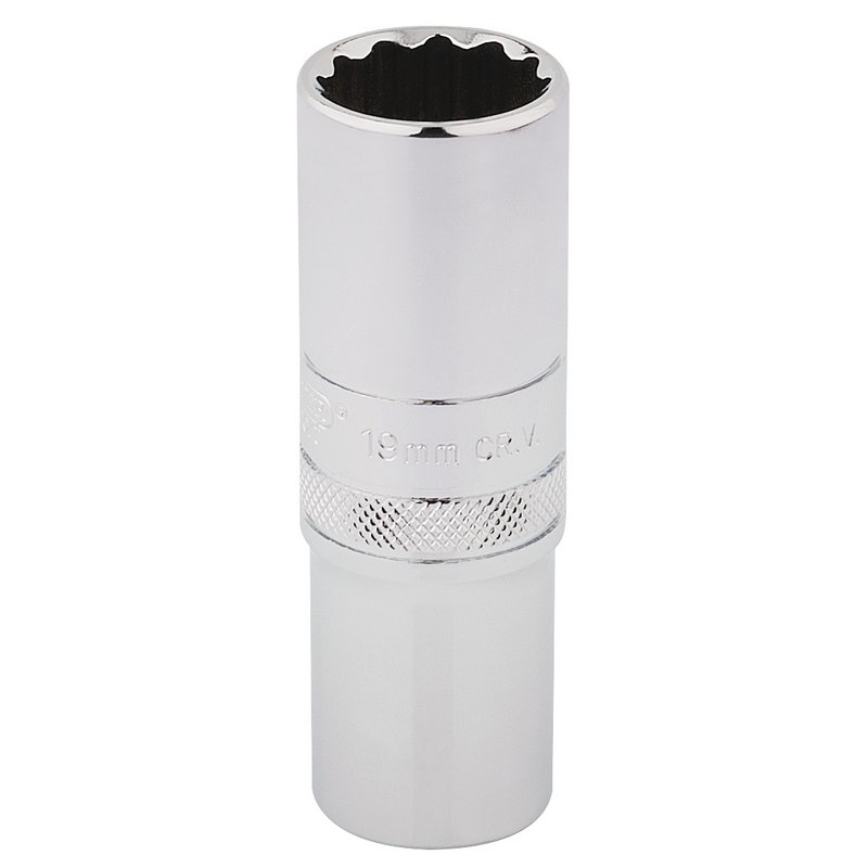 Draper Expert HI-TORQ® 12 Point Deep Socket, 1/2" Sq. Dr., 19mm