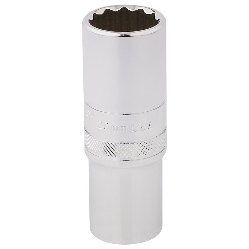 Draper Expert HI-TORQ® 12 Point Deep Socket, 1/2" Sq. Dr., 20mm