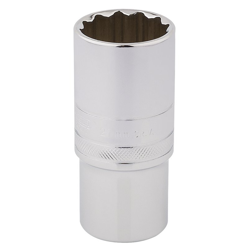 Draper Expert HI-TORQ® 12 Point Deep Socket, 1/2" Sq. Dr., 27mm