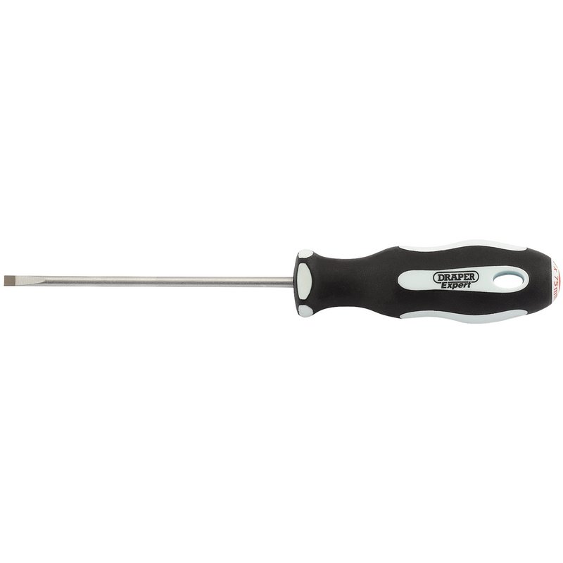 Draper Expert Plain Slot Soft Grip Parallel Tip Screwdriver, 3 x 75mm