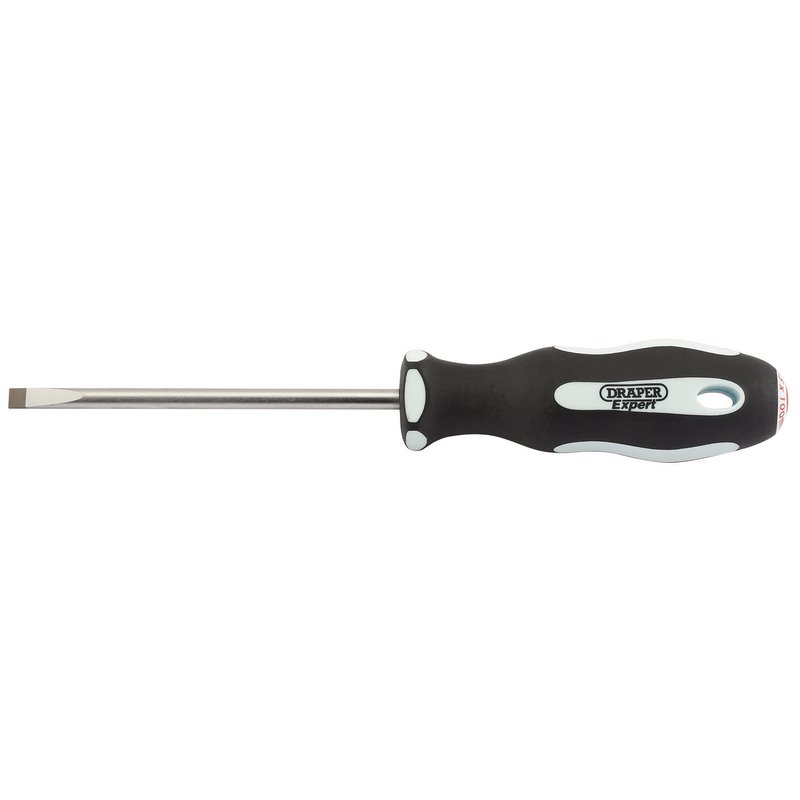 Draper Expert Plain Slot Soft Grip Parallel Tip Screwdriver, 5.5 x 100mm