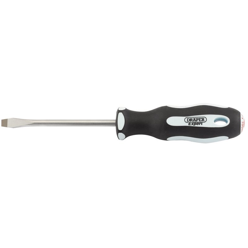 Draper Expert Plain Slot Soft Grip Screwdriver, 6.5 x 100mm