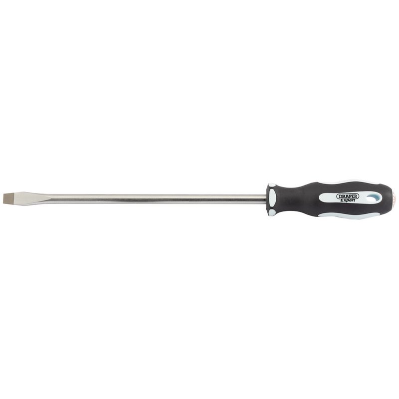 Draper Expert Plain Slot Soft Grip Screwdriver, 10 x 250mm