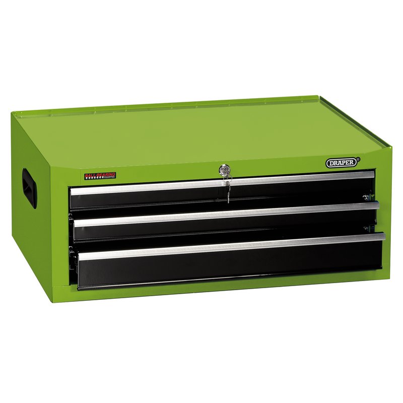 Intermediate Tool Chest, 3 Drawer, 26", Green
