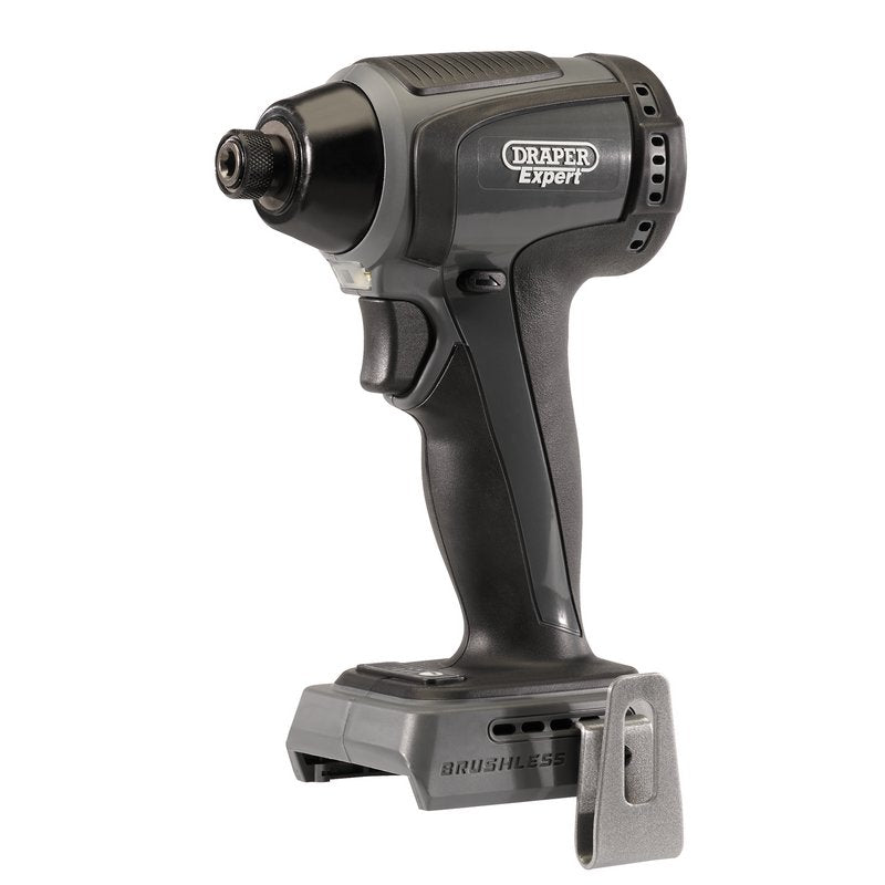 Draper Expert XP20 20V Brushless Impact Driver, 1/4 Hex., 200Nm (Sold Bare)