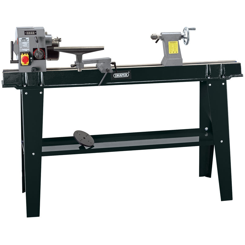 Draper Variable Speed Wood Lathe with Digital Display, 750W