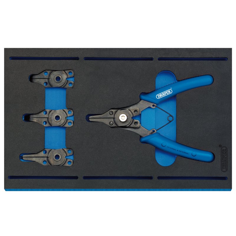 Interchangeable Circlip Plier Set in 1/4 Drawer EVA Insert Tray (5 Piece)