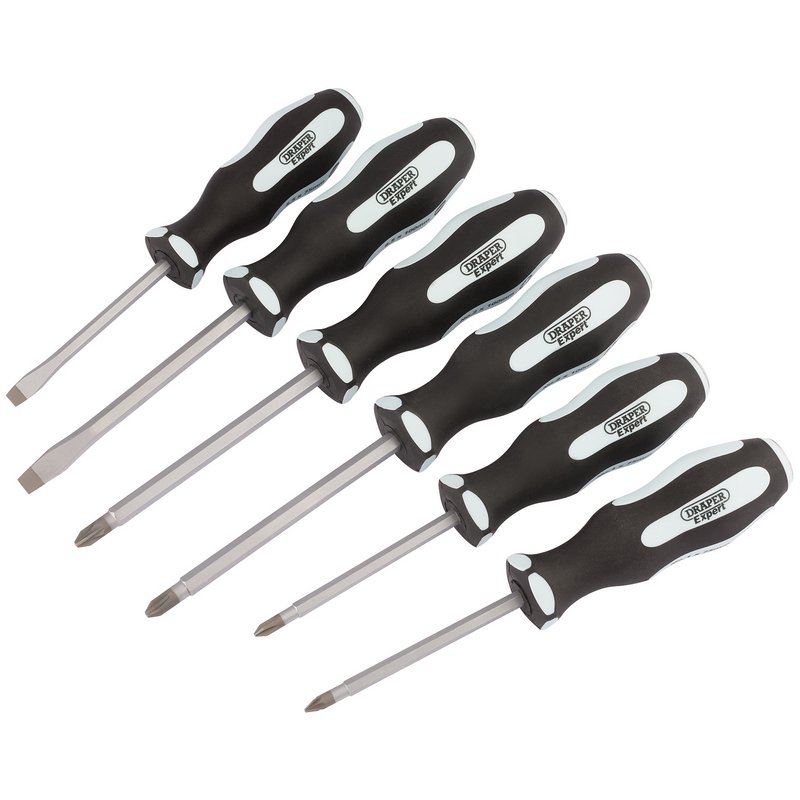 Draper Expert 'Pound Thru' Soft Grip Screwdriver Set (6 Piece)