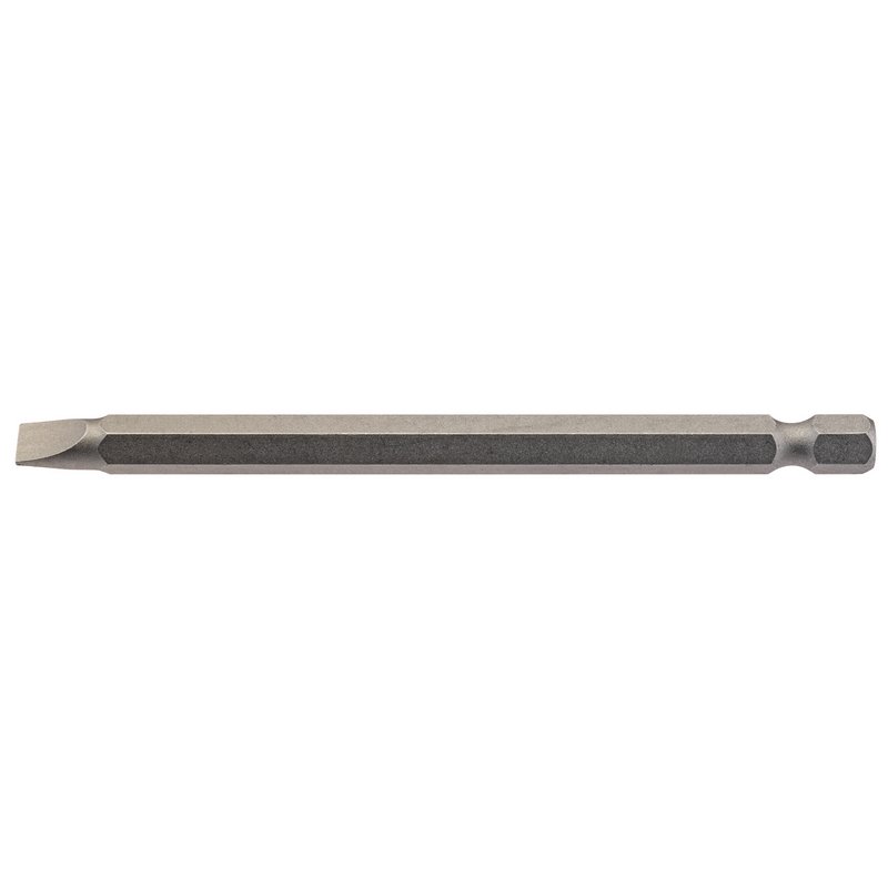 Plain Slot Insert Bit, 6mm, 1/4" Hex, 100mm Long (Pack of 1)