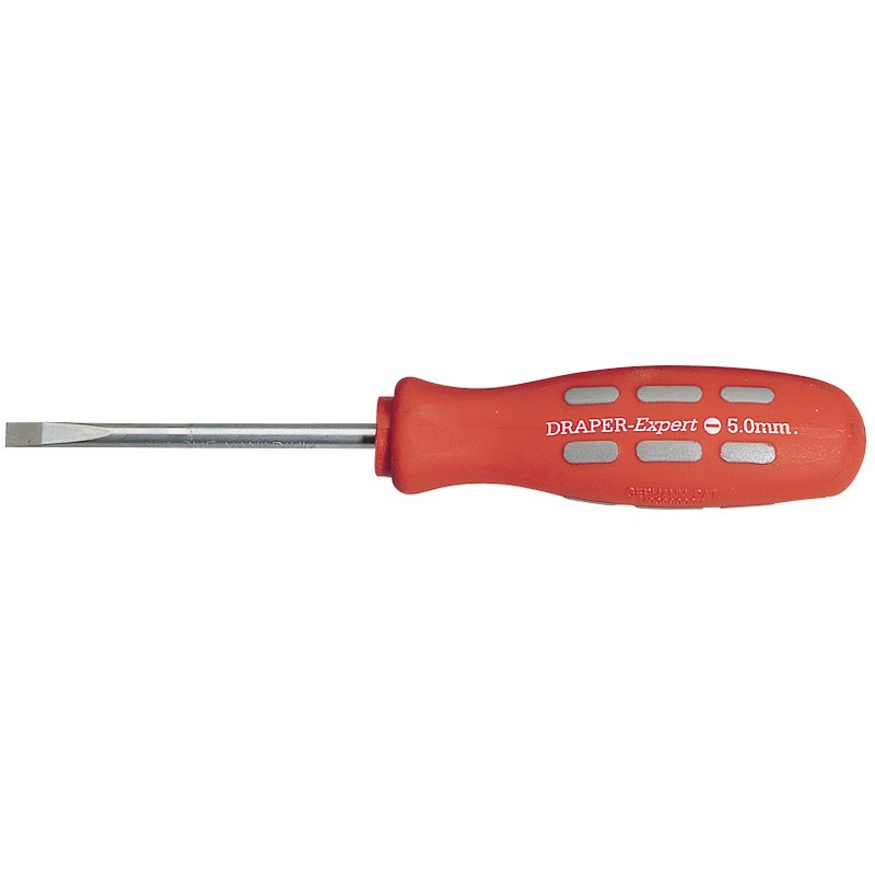 Draper Expert Plain Slot Parallel Tip Mechanics Screwdriver, 75 x 5mm (Sold Loose)