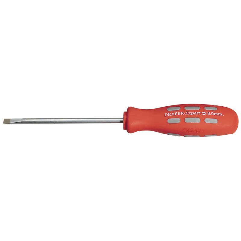 Draper Expert Plain Slot Parallel Tip Mechanics Screwdriver, 100 x 5mm (Sold Loose)
