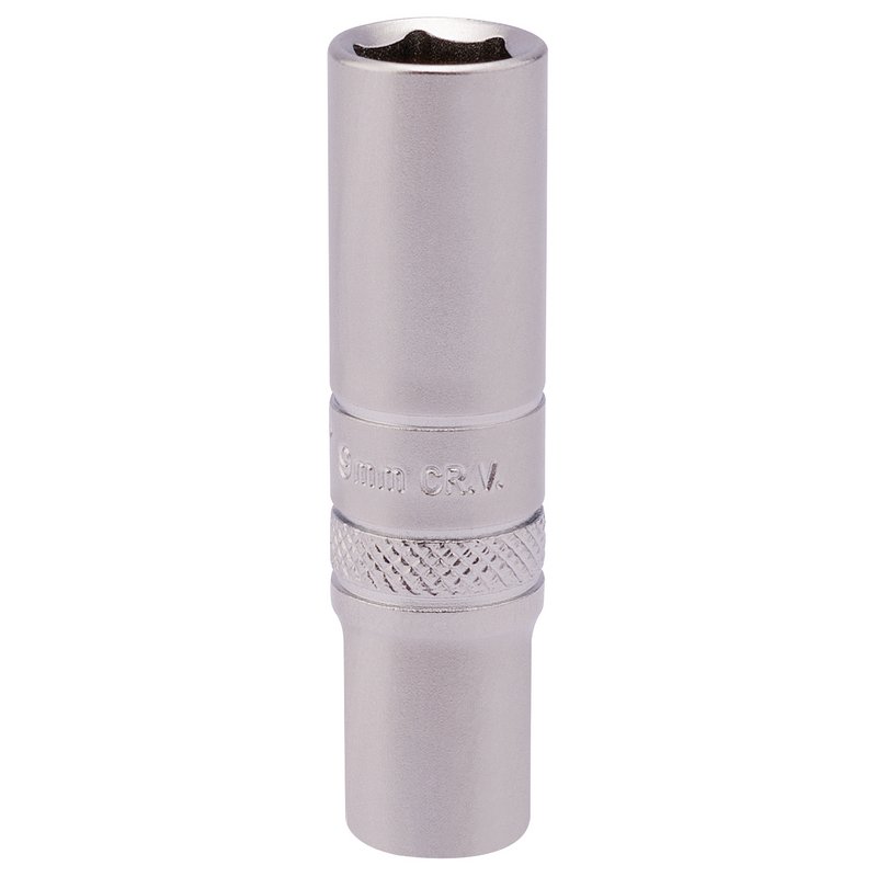 Draper Expert 6 Point Deep Socket, 1/4" Sq. Dr., 9mm
