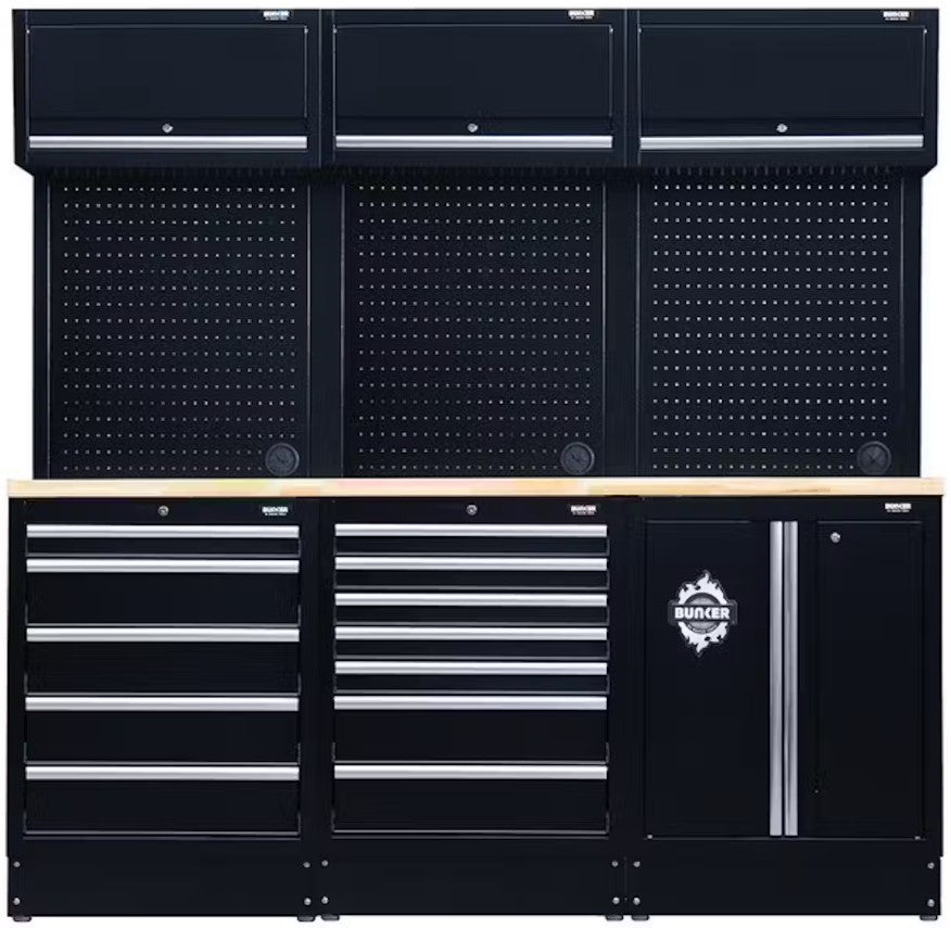 BUNKER® 14 Piece Modular Storage Combo with Worktop, 2040mm