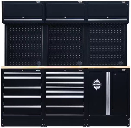 BUNKER® 14 Piece Modular Storage Combo with Worktop, 2040mm