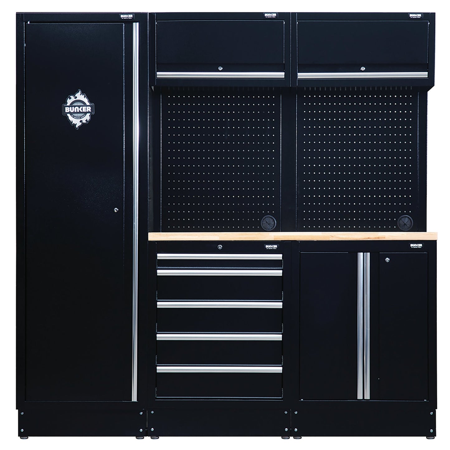 BUNKER® 11 Piece Modular Storage Combo with Worktop, 1960mm