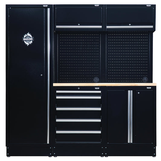 BUNKER® 11 Piece Modular Storage Combo with Worktop, 1960mm
