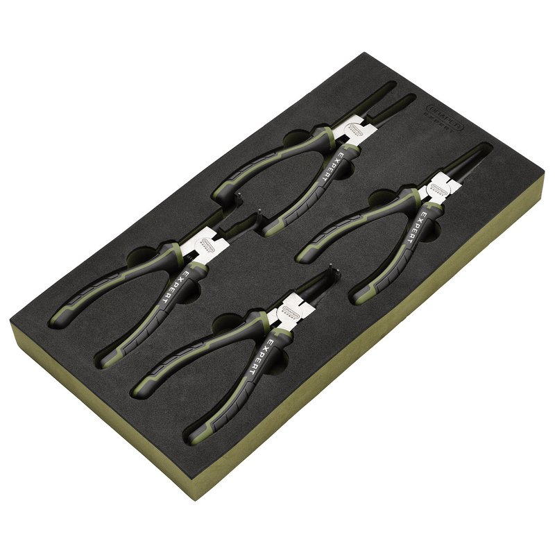 Draper Expert Circlip Pliers Set in EVA Foam Tray, 180mm (4 Piece)