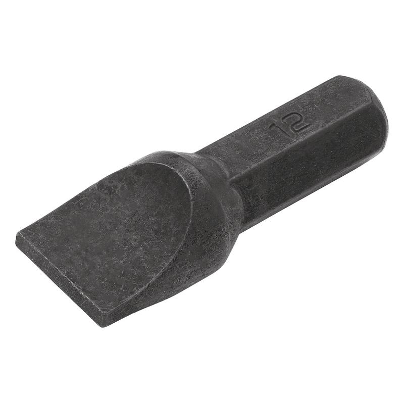 Plain Slot Impact Screwdriver Bit, 12mm