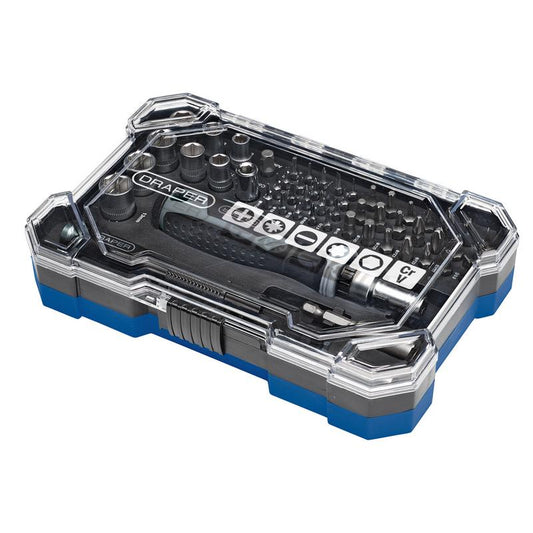 Soft Grip Ratchet Screwdriver and Bit Set (55 Piece)