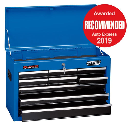Tool Chest, 9 Drawer, 26", Blue