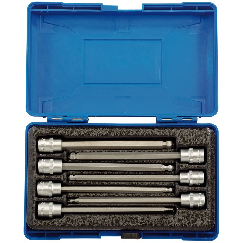 Draper Expert Hexagonal Socket Bit Set, 3/8" Sq. Dr. (7 Piece)
