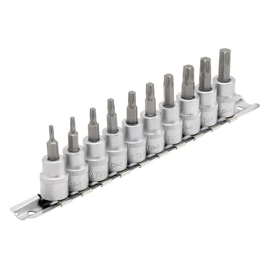 Draper Expert TX-STAR® Socket Bit Set, 3/8" Sq. Dr., 48mm (10 Piece)