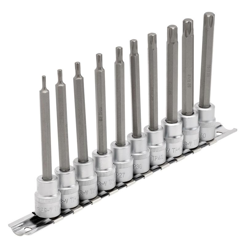 Draper Expert TX-STAR® Plus Socket Bit Set, 3/8" Sq. Dr., 100mm (10 Piece)