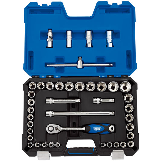 Draper Draper Expert Combined MM/AF Socket Set, 1/2" Sq. Dr. (41 Piece)