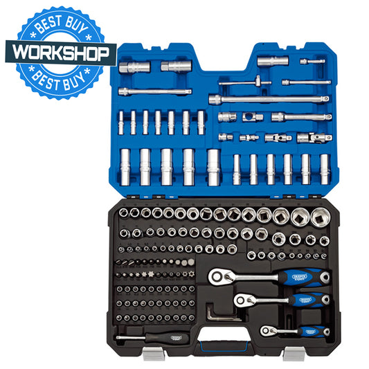 Draper Expert Metric Socket Set, 1/4", 3/8" and 1/2" Sq. Dr. (149 Piece)