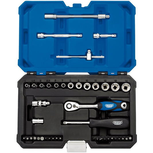 Draper Expert Multi-Drive® Metric Socket Set, 1/4" Sq. Dr. (43 Piece)