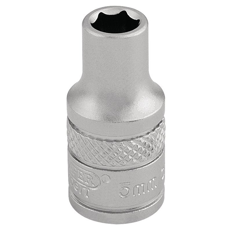 Draper Expert Socket, 1/4" Sq. Dr., 5mm
