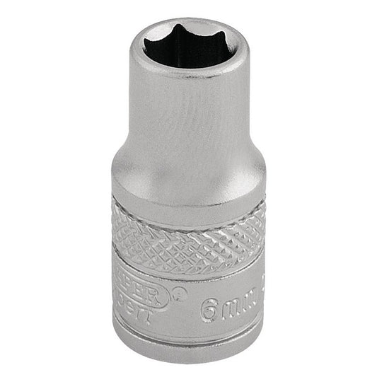 Draper Expert Socket, 1/4" Sq. Dr., 6mm