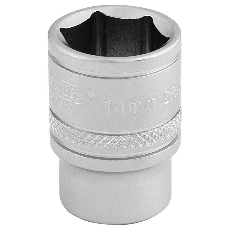 Draper Expert 6 Point Metric Socket, 3/8" Sq. Dr., 14mm