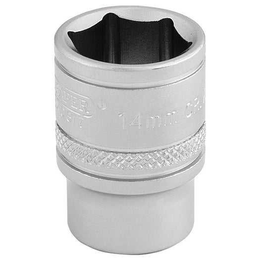 Draper Expert 6 Point Metric Socket, 3/8" Sq. Dr., 14mm