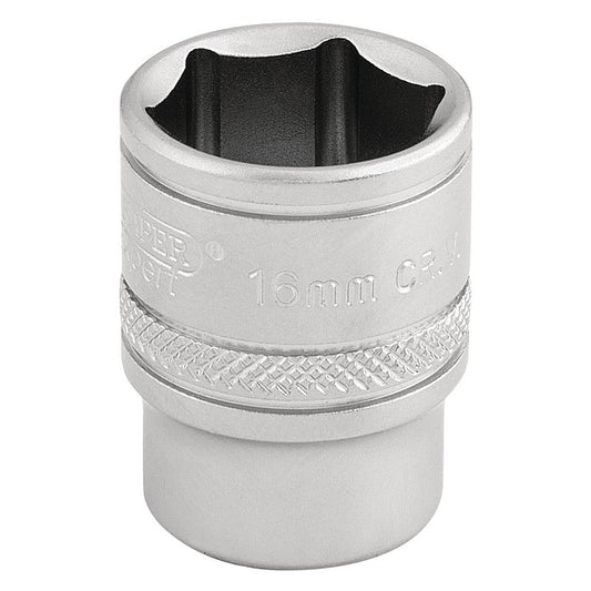 Draper Expert 6 Point Metric Socket, 3/8" Sq. Dr., 16mm