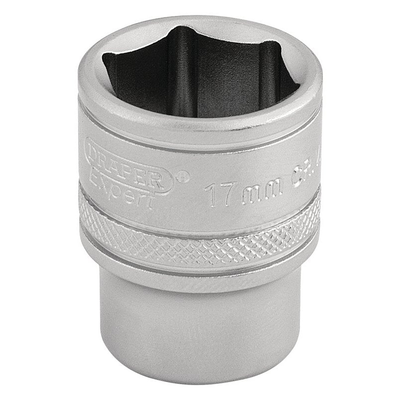 Draper Expert 6 Point Metric Socket, 3/8" Sq. Dr., 17mm