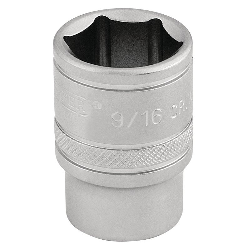 Draper Expert 6 Point Imperial Socket, 3/8" Sq. Dr., 9/16"