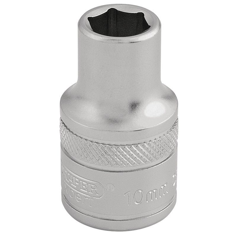 Draper Expert 6 Point Metric Socket, 1/2" Sq. Dr., 10mm