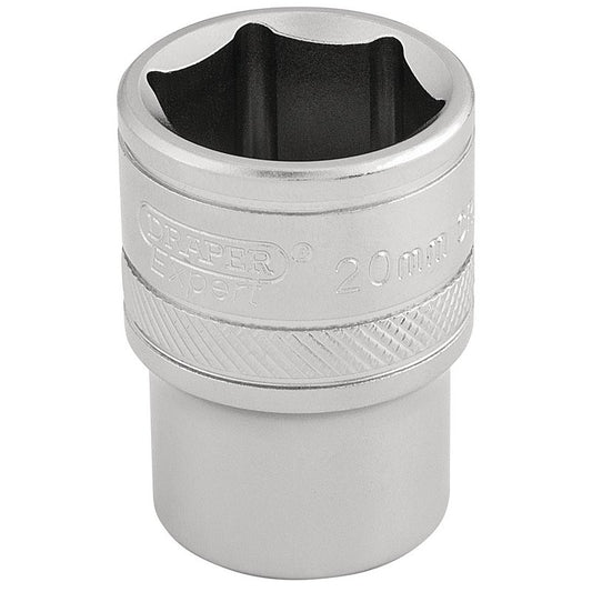 Draper Expert 6 Point Metric Socket, 1/2" Sq. Dr., 20mm