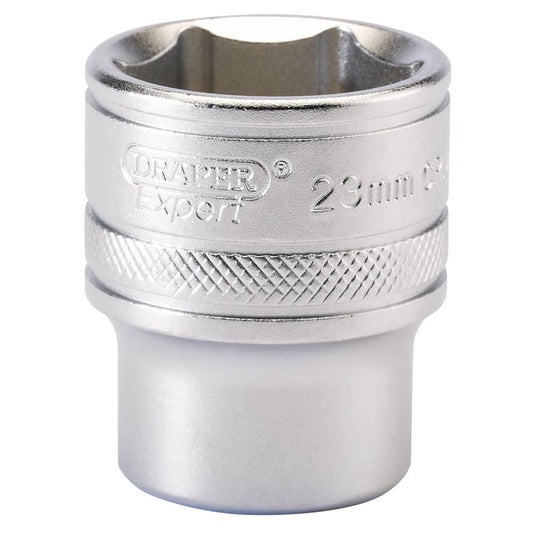 Draper Expert 6 Point Metric Socket, 1/2" Sq. Dr., 23mm