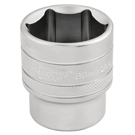 Draper Expert 6 Point Metric Socket, 1/2" Sq. Dr., 30mm