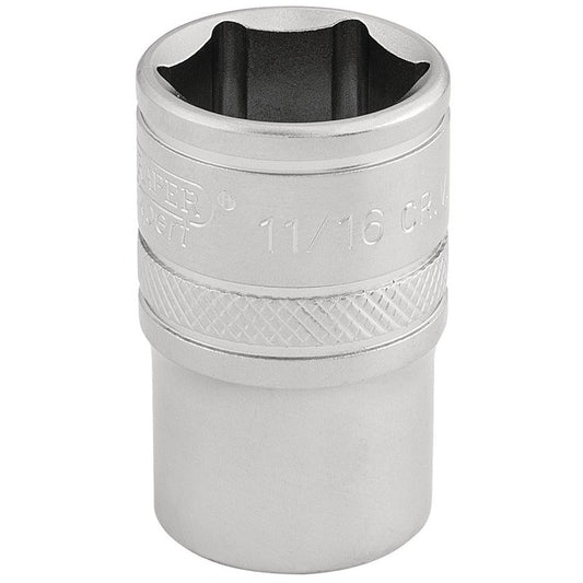 Draper Expert 6 Point Imperial Socket, 1/2" Sq. Dr., 11/16"