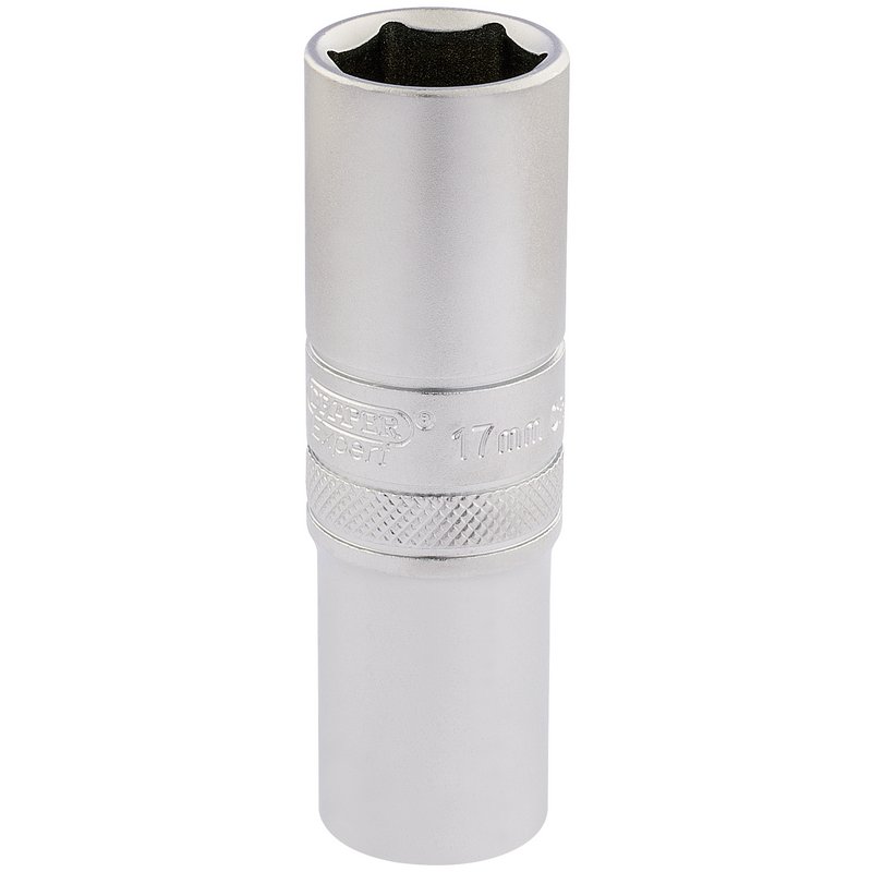 Draper Expert 6 Point Metric Deep Socket, 1/2" Sq. Dr., 17mm