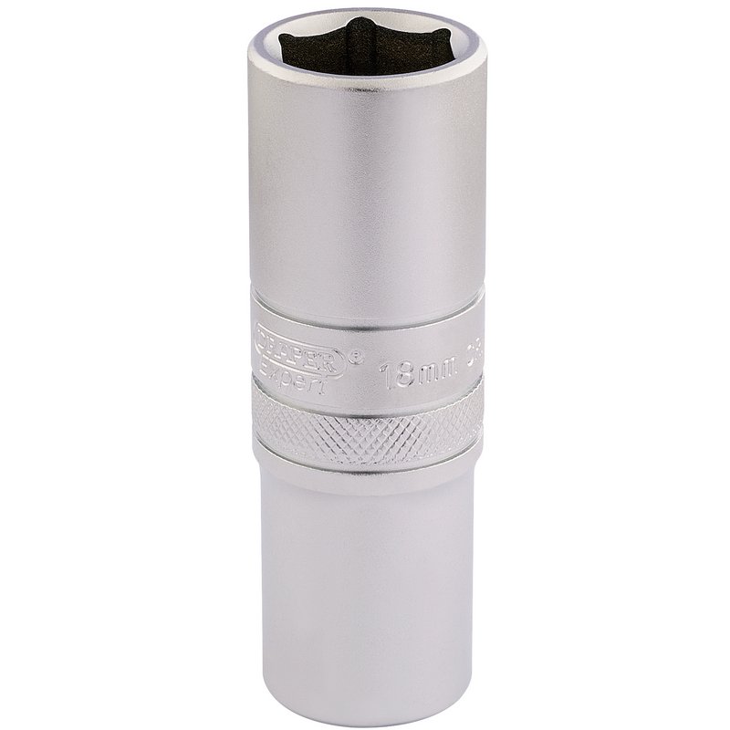 Draper Expert 6 Point Metric Deep Socket, 1/2" Sq. Dr., 18mm