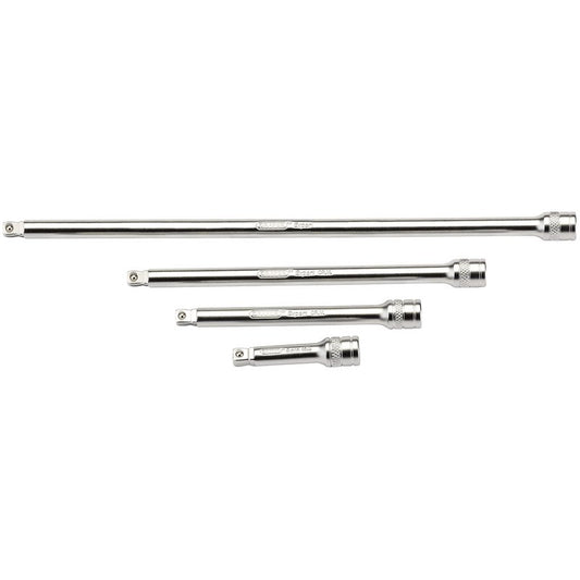 Draper Expert Wobble Extension Bar Set, 1/4" Sq. Dr., Micro Satin Chrome (4 Piece)
