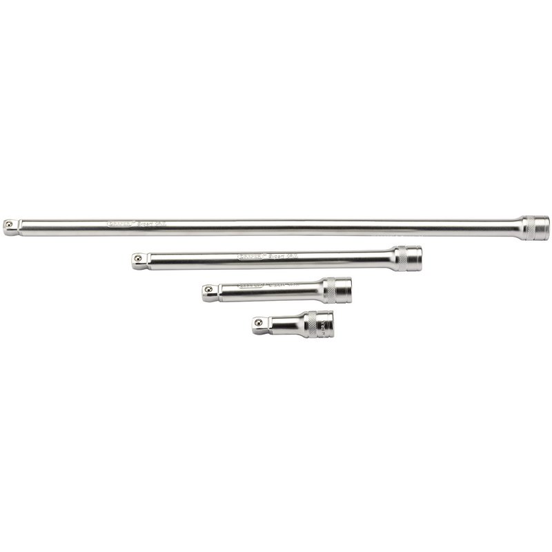 Draper Expert Wobble Extension Bar Set, 1/2" Sq. Dr., Micro Satin Chrome (4 Piece)