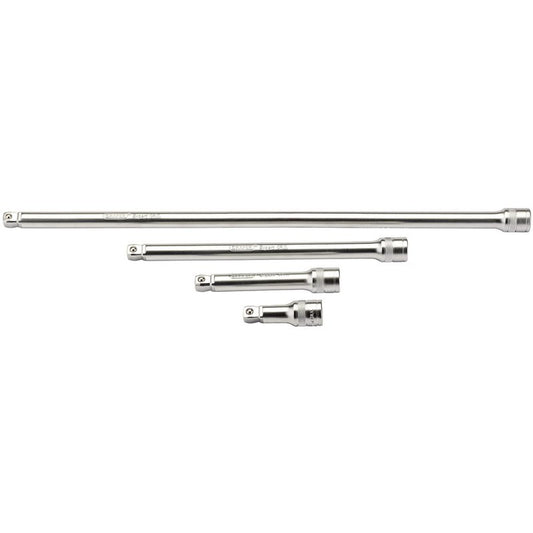 Draper Expert Wobble Extension Bar Set, 1/2" Sq. Dr., Micro Satin Chrome (4 Piece)