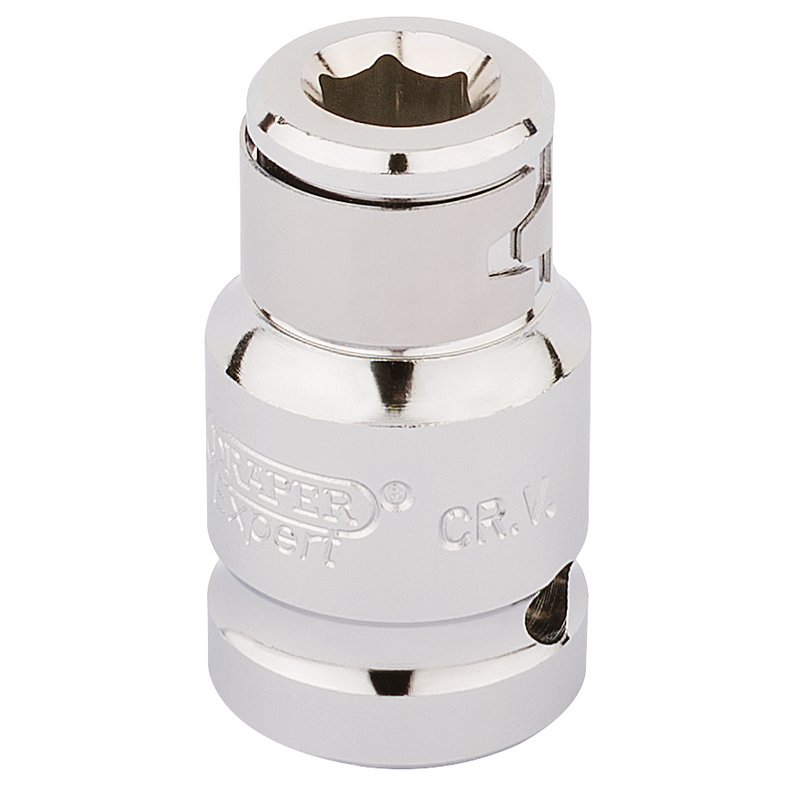 Draper Expert Screwdriver Bit Holding Socket, 1/2" Sq. Dr. x 5/16" Hexagon