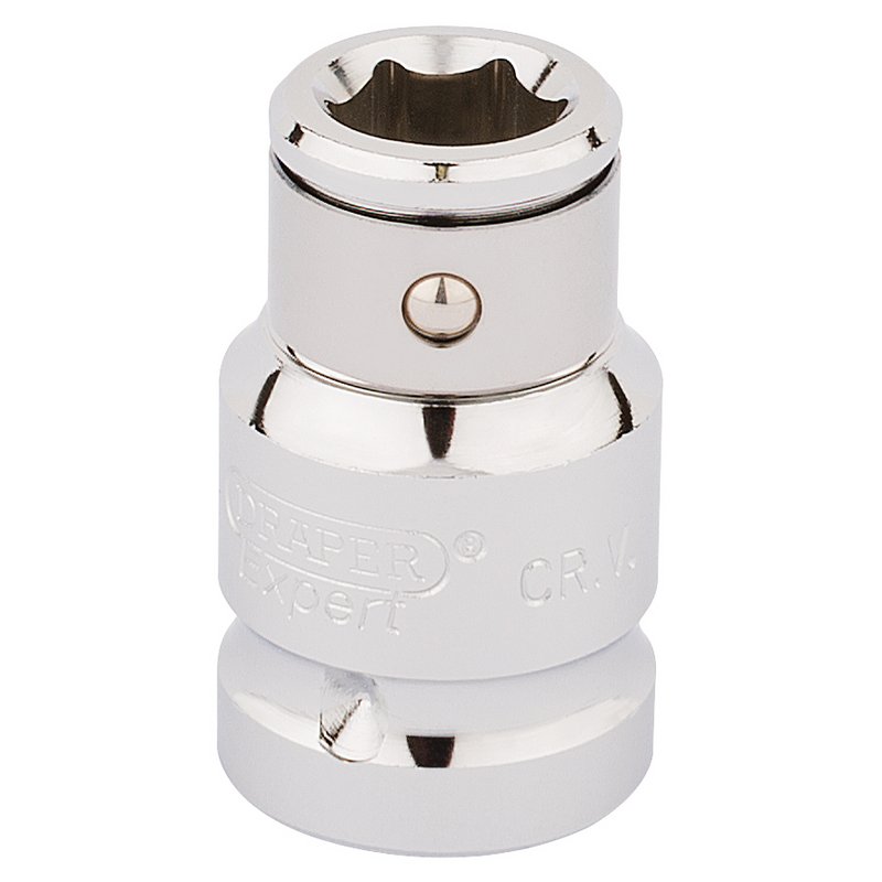 Draper Expert Screwdriver Bit Holding Socket, 1/2" Sq. Dr. x 10mm Hexagon